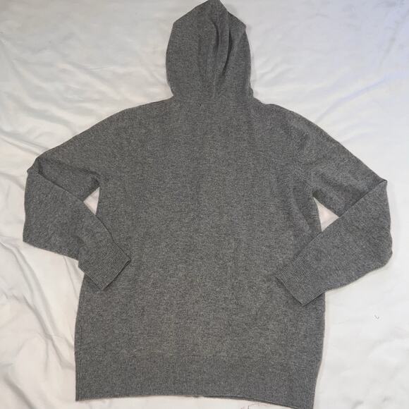 Quince Hoodie Women's Size M Gray 100% Cashmere Full-Zip Sweater Casual Travel - Picture 11 of 14